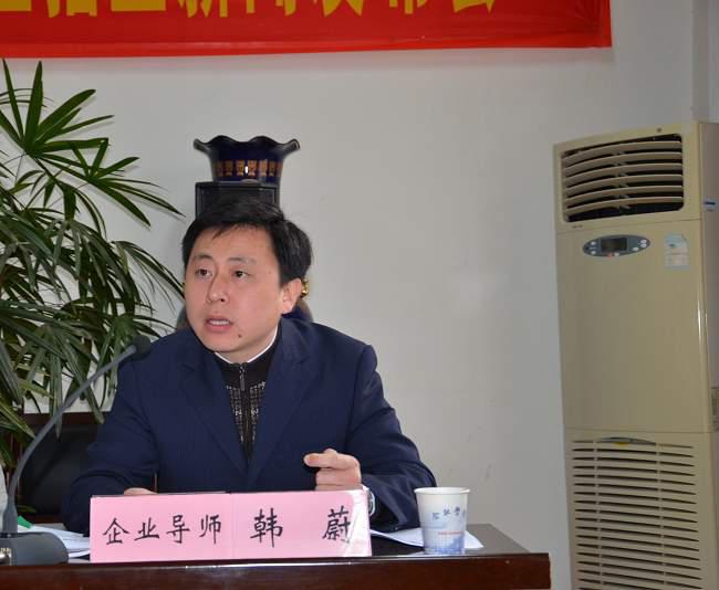 企業導師代表安徽南風環境工程技術有限公司行政總經理韓蔚答記者問